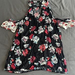 Off the shoulder floral blouse